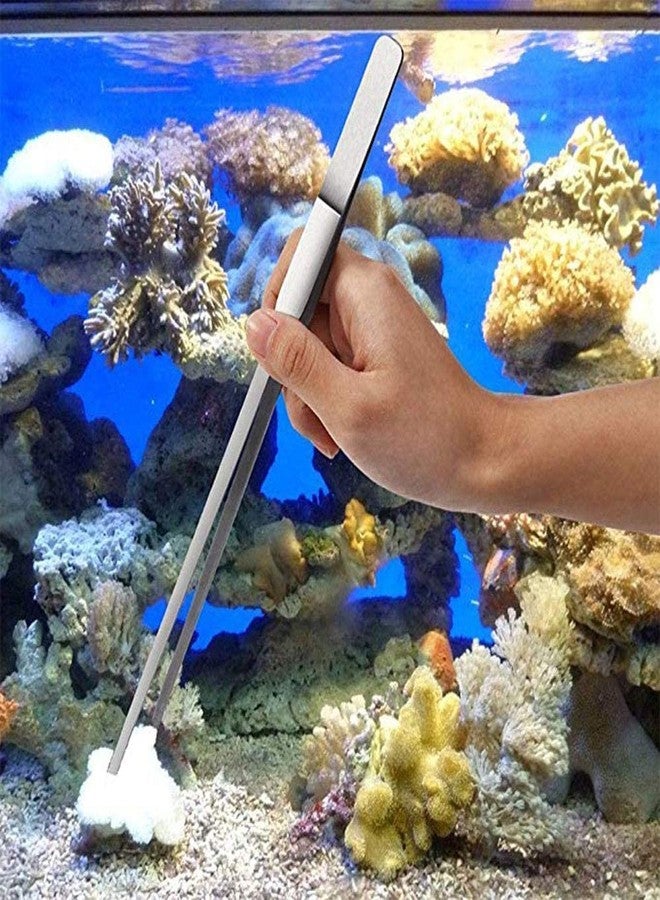 SYGA 5 in 1 Aquarium Tank Tool Kits Stainless Steel Aquatic Plant Tweezers Scissors Spatula Tool Set Fish Tank Cleaner Accessories Aquascaping Tools Set for Fish Starter Kits- 5 Pcs - Image 5